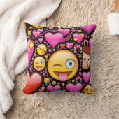 Liebe Emoji-Polster Kissen (Decke)
