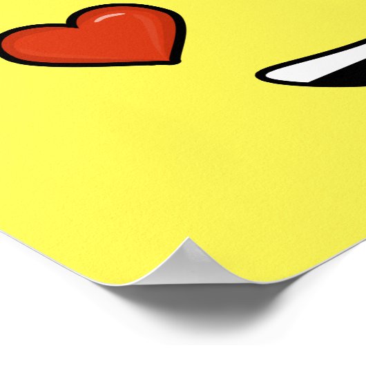Liebe Emoji Poster (Ecke)