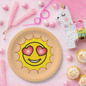 Liebe Emoji Sun Pappteller (Party)