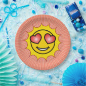 Liebe Emoji Sun Pappteller (Party)