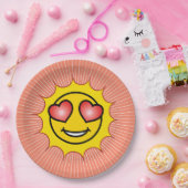 Liebe Emoji Sun Pappteller (Party)