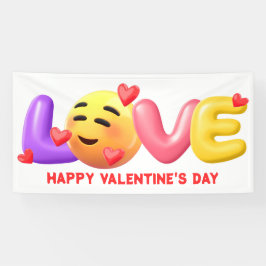 Liebe Emoji Valentinstag Banner