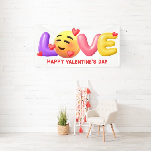 Liebe Emoji Valentinstag Banner (Insitu)