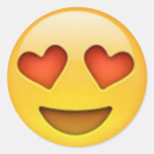 Liebe Emojis Runder Aufkleber (Vorderseite)
