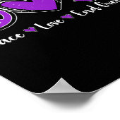 Liebe Ende Überdosierung Lila Überdosierung Poster (Ecke)