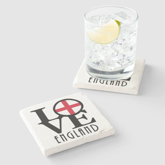 LIEBE England Steinuntersetzer (Seitenansicht)