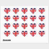Liebe England-Union Jack Flag Herz-Aufkleber (Blatt)