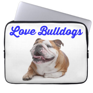 Liebe Englisch Bulldogge Welpe Hund Laptop Hülle C Laptopschutzhülle