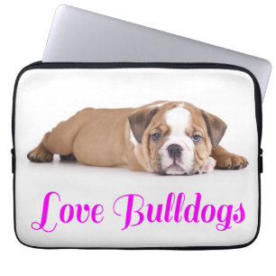 Liebe Englisch Bulldogge Welpe Laptop Hülle Case