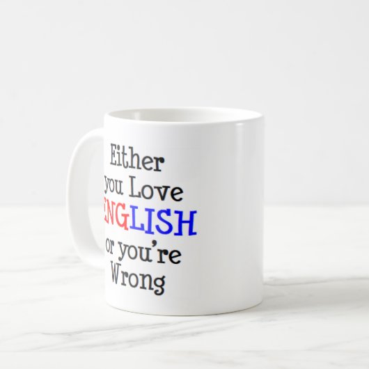 Liebe Englisch oder Kaffeetasse (Vorderseite Links)