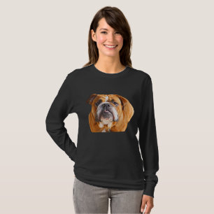 Liebe-englisches Bulldoggen-Hundegesicht - T-Shirt