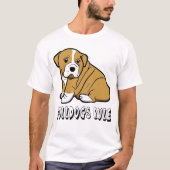 Liebe English Bulldog Cartoon Puppy Dog Men's Boy' T-Shirt (Vorderseite)