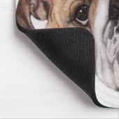 Liebe English Bulldog Wasserfarbe Mousepad (Ecke)