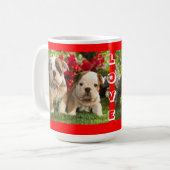 Liebe English Bulldog Welpe Hund Coffee Cup Tasse (Vorderseite Links)