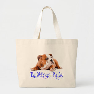 Liebe English Bulldog Welpe Hund Tote Bag Jumbo Stoffbeutel