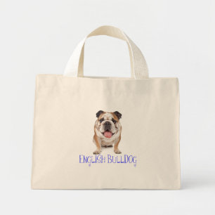 Liebe English Bulldog Welpe Hund Tote Bag Mini Stoffbeutel