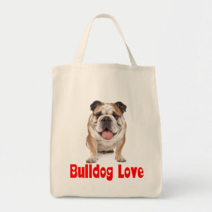 Liebe English Bulldog Welpe Hund Tote Bag Tragetasche