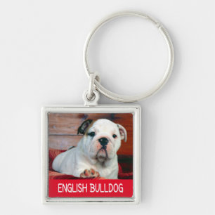 Liebe English Bulldog Welpen Schlüsselanhänger