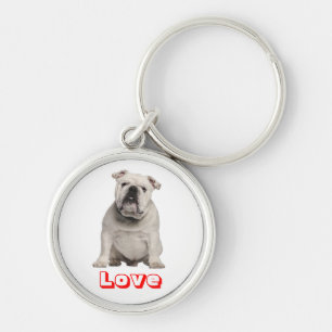 Liebe English Bulldog Welpen Schlüsselanhänger