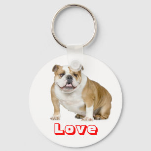 Liebe English Bulldog Welpen Schlüsselanhänger