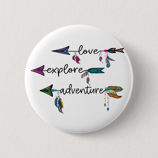 Liebe Entdecken Sie das Adventure Arrow Tribal Boh Button (Vorderseite)