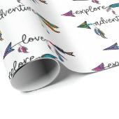 Liebe Entdecken Sie das Adventure Arrow Tribal Boh Geschenkpapier (Rolleneckpunkt)