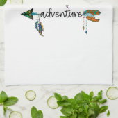 Liebe Entdecken Sie das Adventure Arrow Tribal Boh Geschirrtuch (Gefaltet)