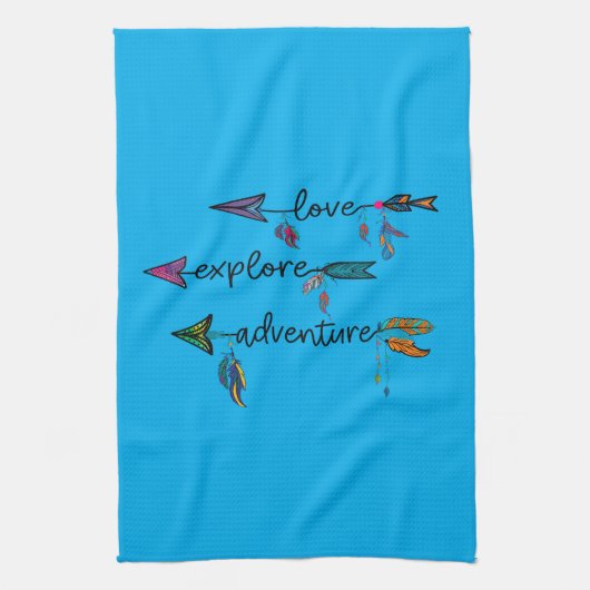 Liebe Entdecken Sie das Adventure Arrow Tribal Boh Geschirrtuch (Vertikal)