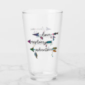 Liebe Entdecken Sie das Adventure Arrow Tribal Boh Glas (Rückseite)