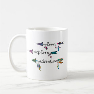 Liebe Entdecken Sie das Adventure Arrow Tribal Boh Kaffeetasse