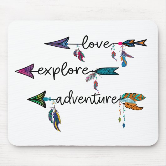 Liebe Entdecken Sie das Adventure Arrow Tribal Boh Mousepad (Vorne)