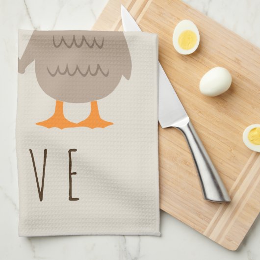 Liebe-Enten Handtuch (Viertel Falte)