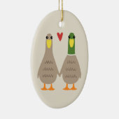 Liebe Enten Niedlichen Couple Holiday Keepake Keramikornament (Rechts)