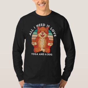 Liebe Entspannung für Hunde Meditation Lotus-Sitzp T-Shirt