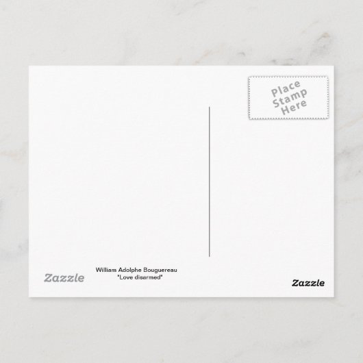 Liebe entwaffnet - Bouguereau Postkarte (Rückseite)