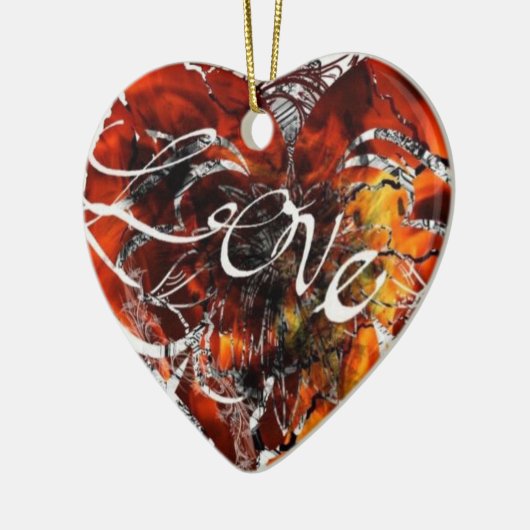 Liebe-Entwurf durch Nathan Robert Simonson Keramik Ornament (Links)