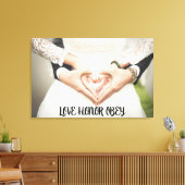 LIEBE EONOR OBEY WEDING FOTO STRETCHED LEINWAND (Insitu (Wohnzimmer))