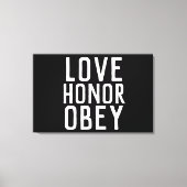 LIEBE EONOR OBEY WEDING GIFT STRETCHED LEINWAND (Vorderseite)
