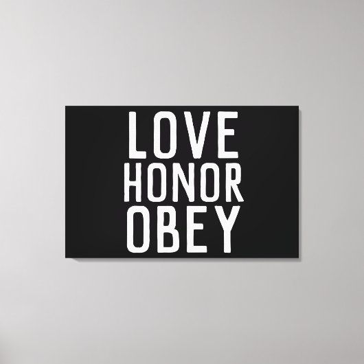 LIEBE EONOR OBEY WEDING GIFT STRETCHED LEINWAND (Vorderseite)