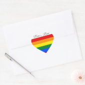 Liebe Equality Rainbow Flag LGBT Lesbischer Gay Pr Herz-Aufkleber (Umschlag)