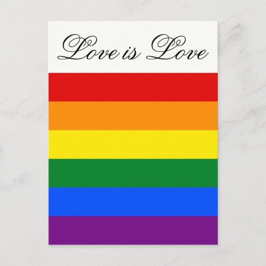 Liebe Equality Rainbow Flag LGBT Lesbischer Gay Pr Postkarte (Vorderseite)