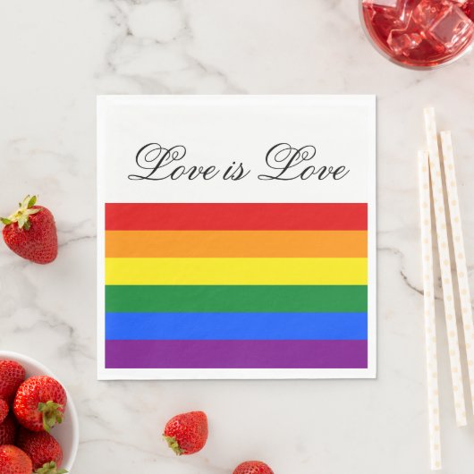 Liebe Equality Rainbow Flag LGBT Lesbischer Gay Pr Serviette (Beispiel)