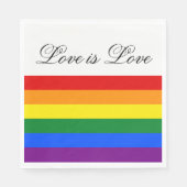 Liebe Equality Rainbow Flag LGBT Lesbischer Gay Pr Serviette (Vorderseite)