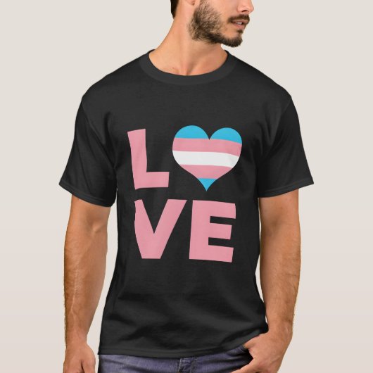 Liebe Er Transgender-Flagge T-Shirt (Vorderseite)