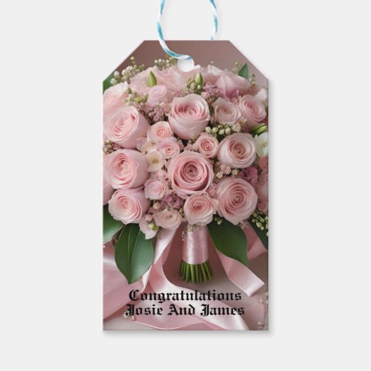 "Liebe erblühen: Ein Bouquet der zeitlosen Romanti Geschenkanhänger (Vorderseite)