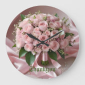 "Liebe erblühen: Ein Bouquet der zeitlosen Romanti Große Wanduhr (Vorderseite)