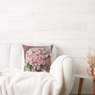 "Liebe erblühen: Ein Bouquet der zeitlosen Romanti Kissen