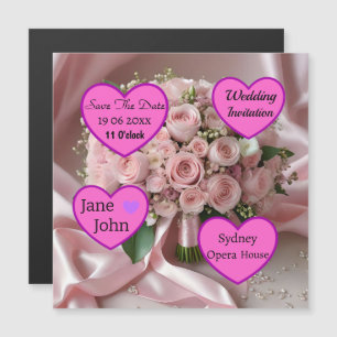 "Liebe erblühen: Ein Bouquet der zeitlosen Romanti Magnetkarte