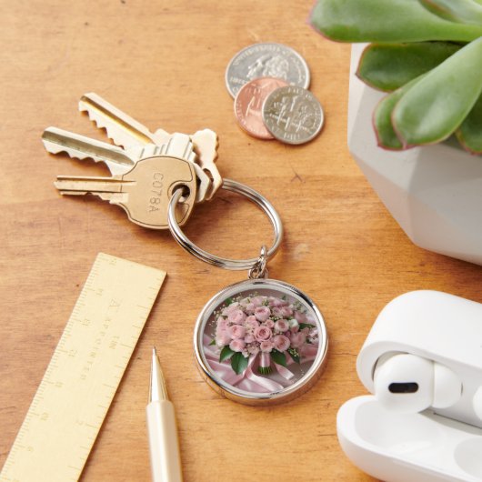 "Liebe erblühen: Ein Bouquet der zeitlosen Romanti Schlüsselanhänger (Schreibtisch)