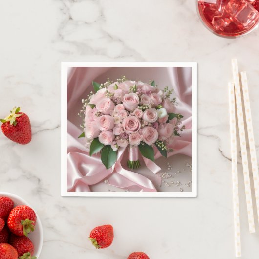 "Liebe erblühen: Ein Bouquet der zeitlosen Romanti Serviette (Beispiel)